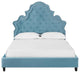 Valentina Queen Tufted Nailhead Performance Velvet Platform Bed