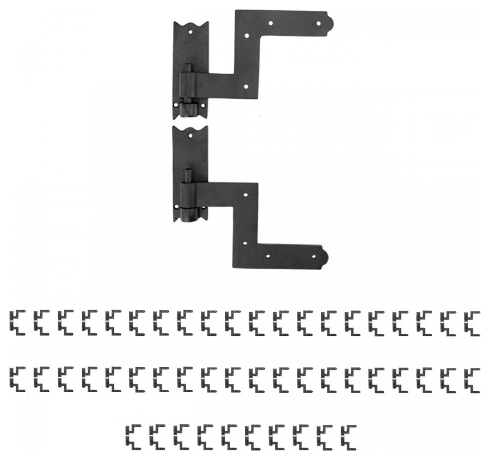 Pair Shutter Hinge Wrought Iron 6" H x 6 1/2" W Pack of 50