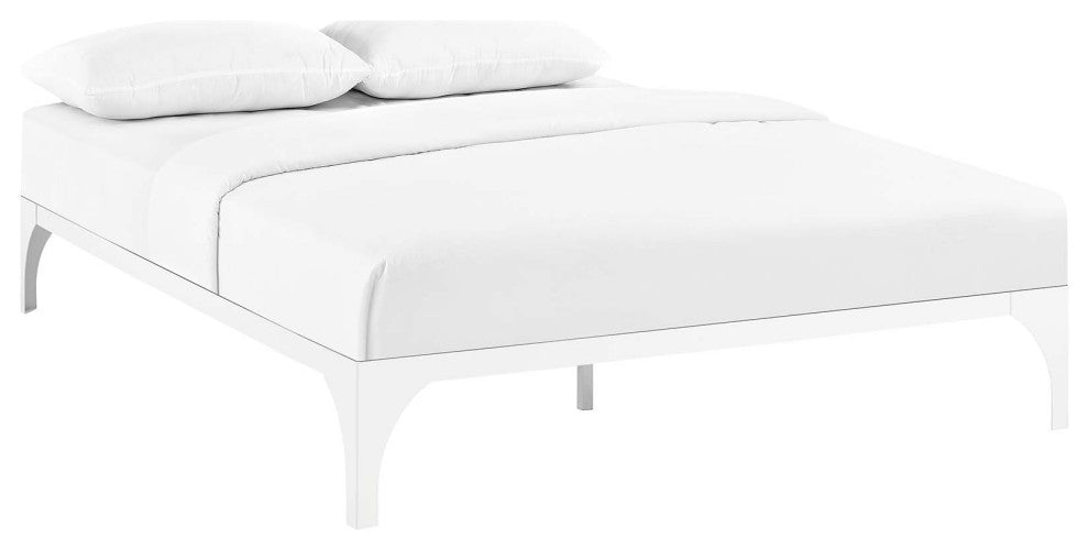 Ollie Full Steel Bed Frame, White