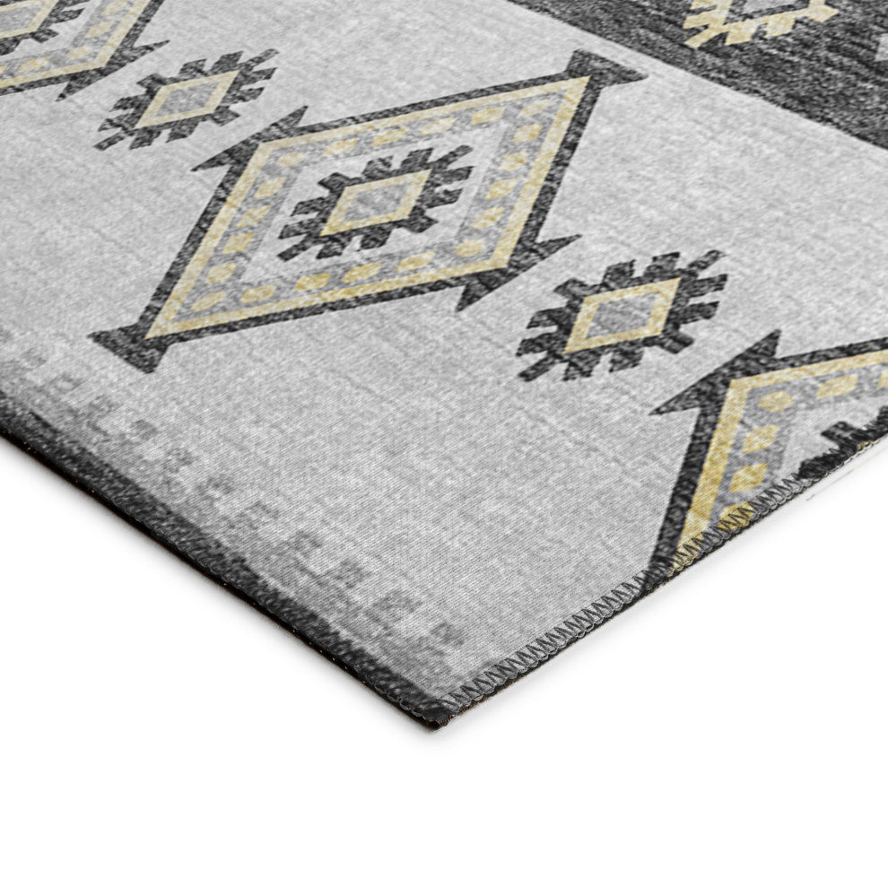 Indoor/Outdoor Sedona SN12 Midnight Machine Washable 8' x 8' Round Rug
