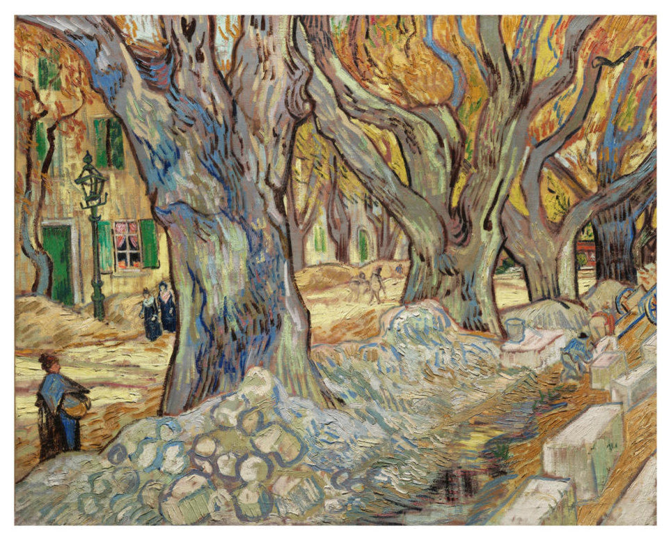 "Large Plane Trees, 1889" Digital Paper Print by Vincent van Gogh, 26"x22"
