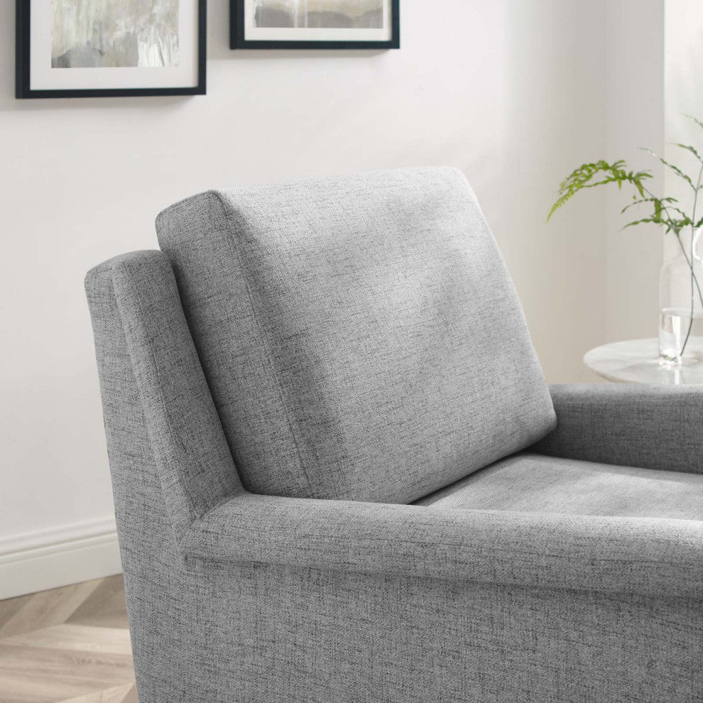Chesapeake Fabric Armchair-Black Gray