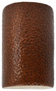 Ambiance, Small Cylinder, Open Top & Bottom, Outdoor, Wall Sconce, Hammered Copper