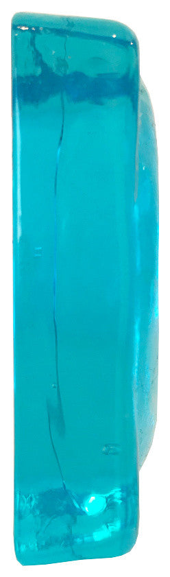 2x2 Snails Hand Poured Glass Tile, Aqua