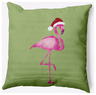 Snow Bird Decorative Throw Pillow, Green, 18"x18"