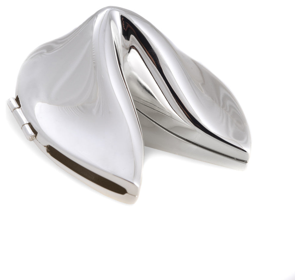 Silver Plated Fortune Cookie Box