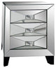 26" Glass And Mdf Bedside Table With A Mirror