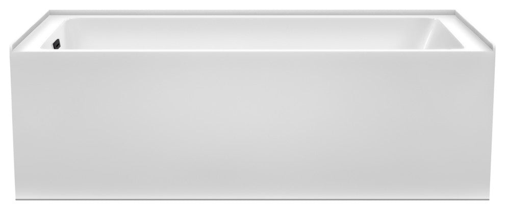 Grayley 66x32" Alcove Bathtub with Left-Hand Drain and Trim in Black