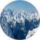 French Alps Panorama, Photography Disc Metal Artwork, 23"
