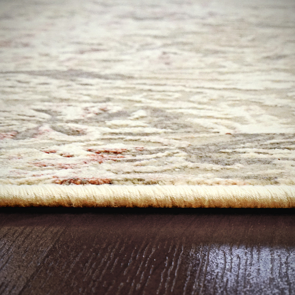 Chateau Beige and Blush Area Rug, 3.6'x5.6'