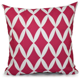 Geometric Decorative Pillow, Fushia, 16"x16"