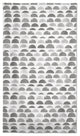 Abstract Half Circles Gray 58 x 102 Outdoor Tablecloth