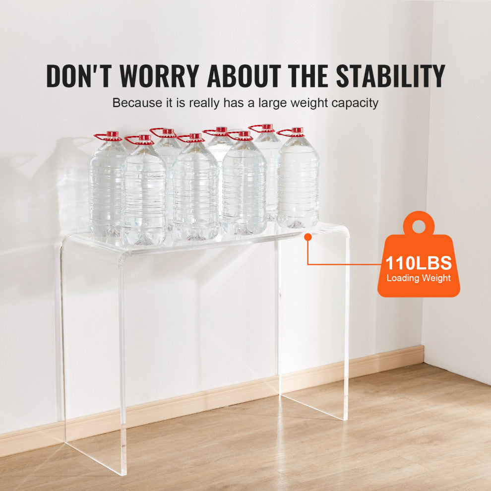 VEVOR Acrylic Console Table Clear Acrylic End Table 38x15x29" for Foyer