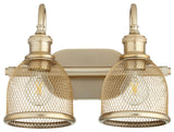 QUORUM INTERNATIONAL 5212-2-80 Omni 2-Light Vanity Light, Aged Brass