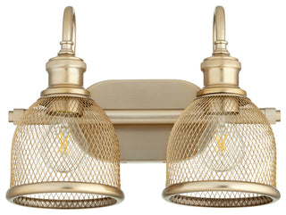 QUORUM INTERNATIONAL 5212-2-80 Omni 2-Light Vanity Light, Aged Brass