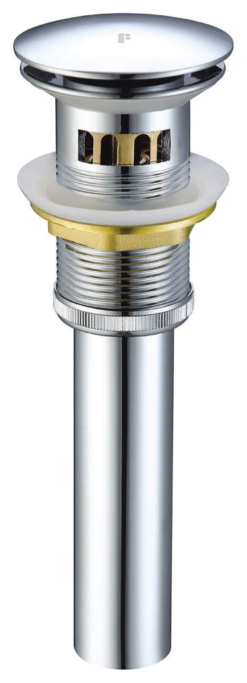 Pop Up Drain With Strainer Basket, Polished Chrome