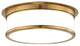 Geneva, 15" Flush Mount, Aged Brass Finish, Opal Glossy Glass Shade