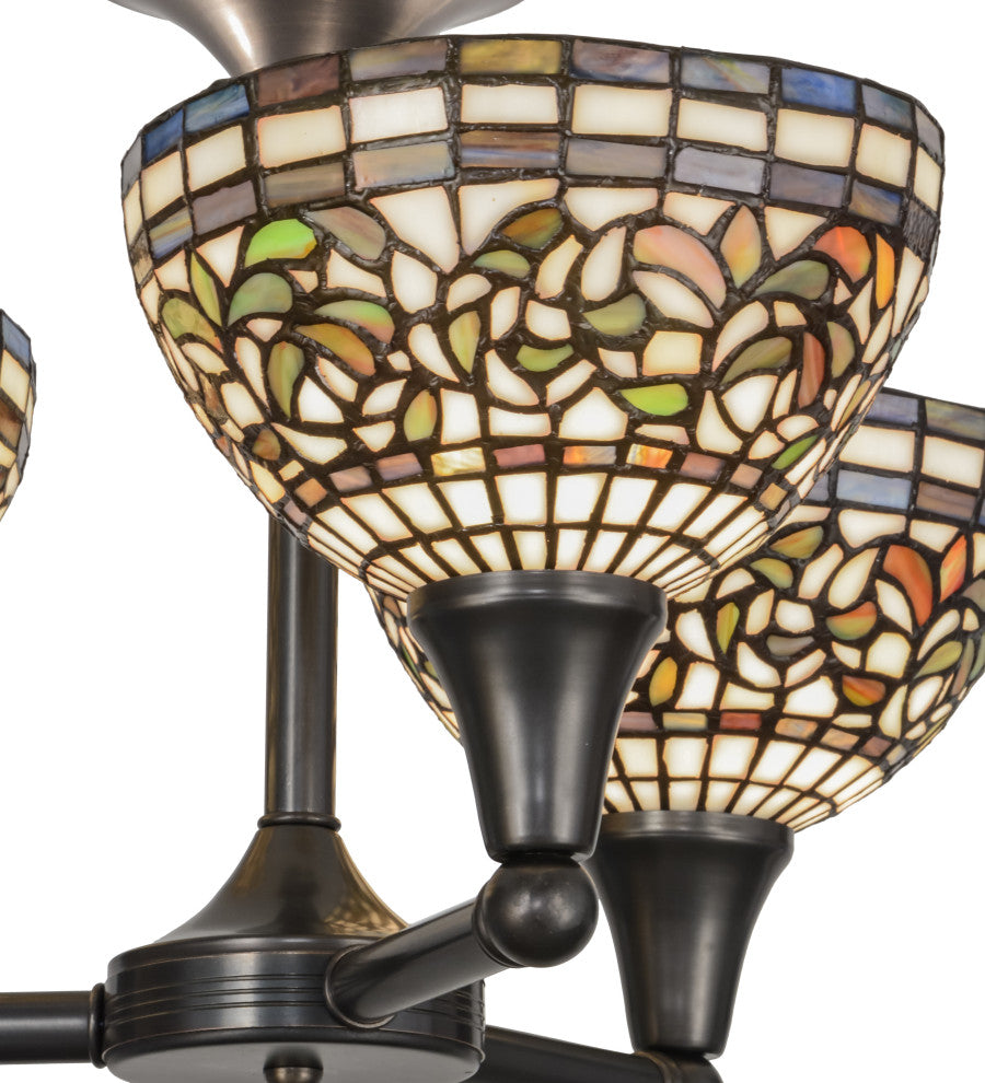22W Tiffany Turning Leaf 3 LT Flushmount