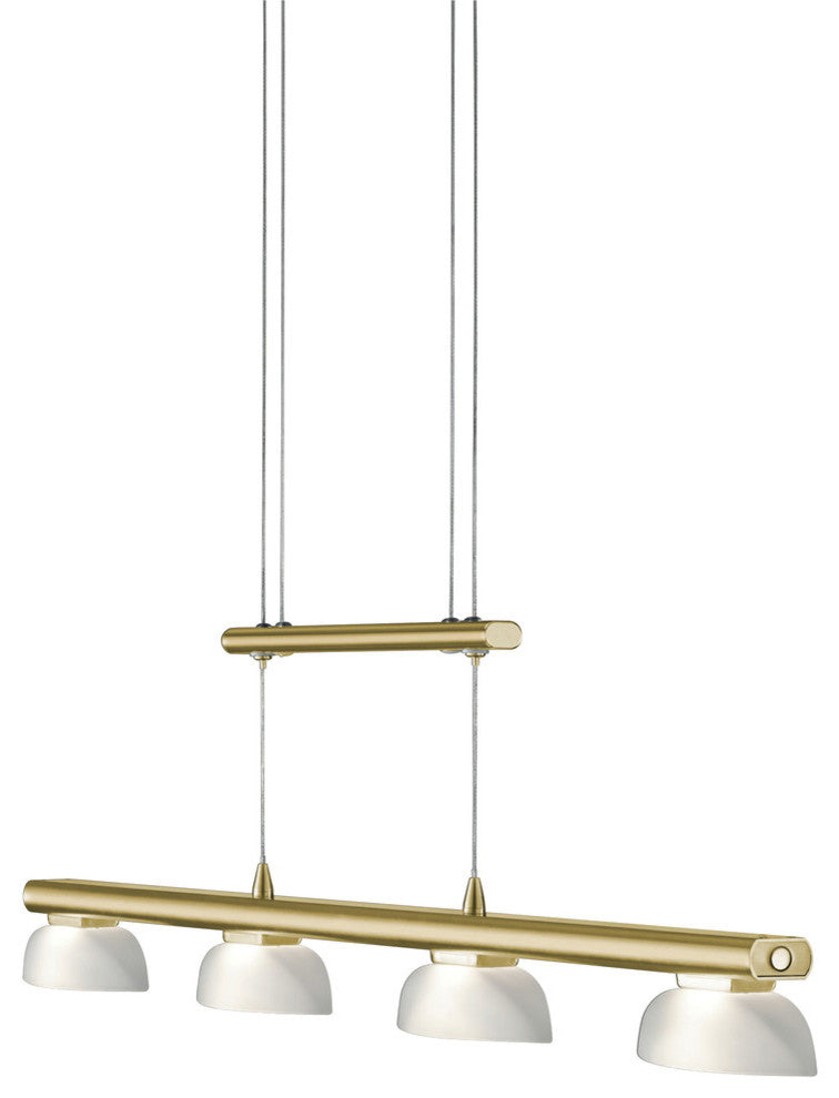 Senator 4 Light Island Light in Brass-Matte