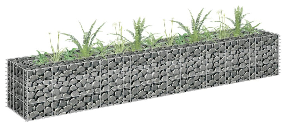 vidaXL Gabion Raised Bed Galvanized Steel 70.9"x11.8"x11.8"