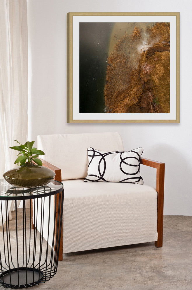 "Undersea Earth" Framed Print by Karolis Janulis