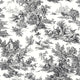 Campagne Toile Black and White Wallpaper