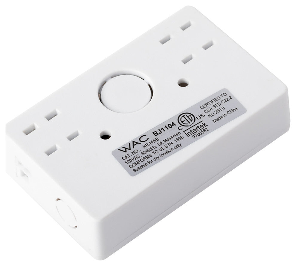 Hardwired Box With On/Off Switch for Line Voltage Puck Light, White
