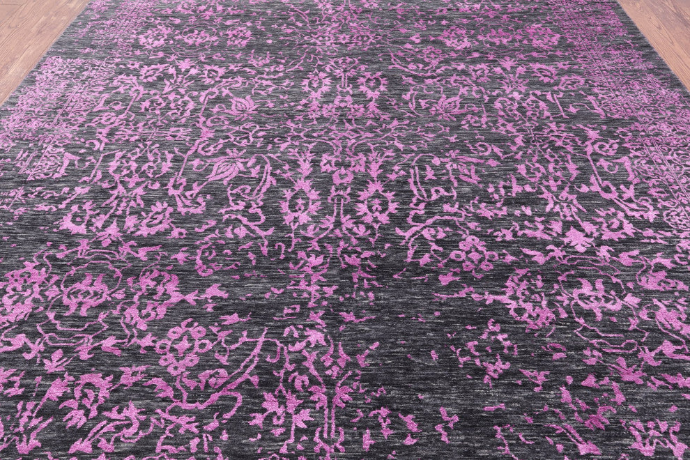 8' 0" X 10' 1" Persian Handmade Wool and Silk Rug Q6080