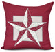 Night Star, Geometric Print Outdoor Pillow, Red, 20" x 20"