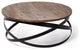 Triumph 40" Round Medium Brown Solid Wood w/Black Metal Base Coffee Table