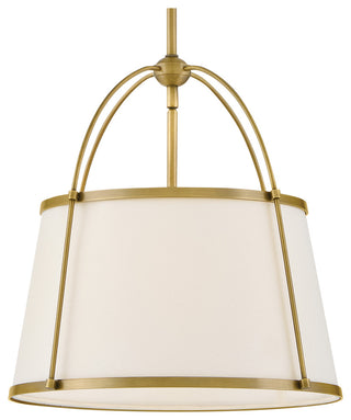 Hinkley Clarke Large Drum Pendant, Lacquered Dark Brass
