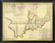 "The State of Indiana, 1817" Framed Canvas Giclee by W. Shelton, 40x32"