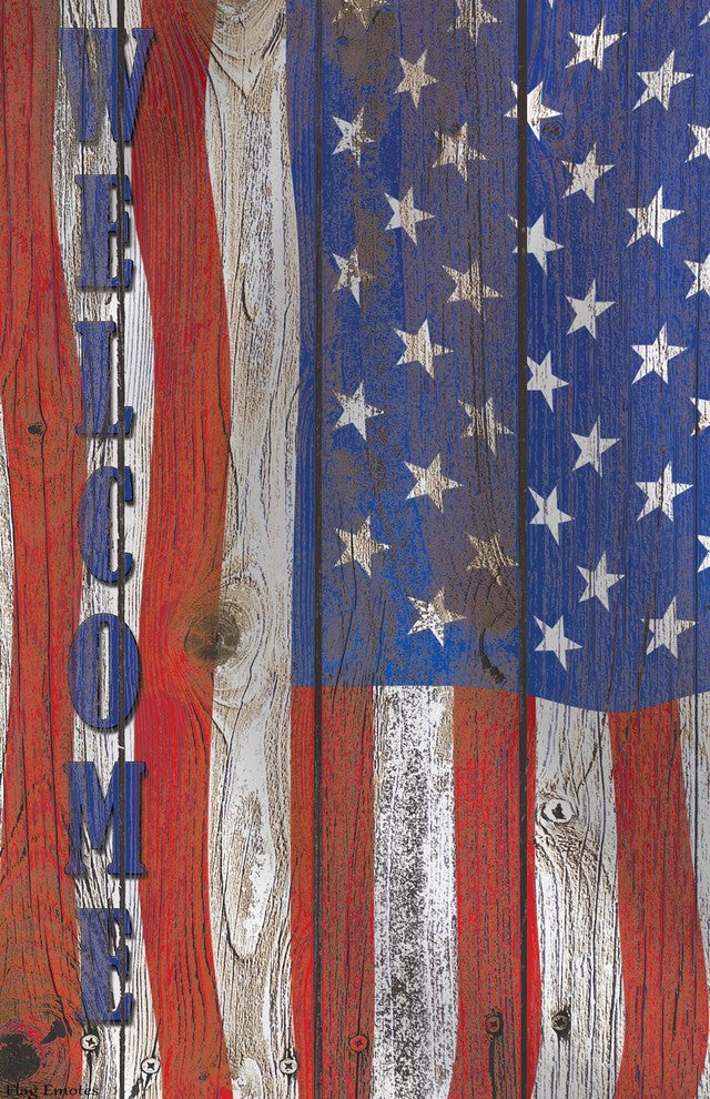Flag Emotes, Double Sided Garden Flag, Welcome Americana