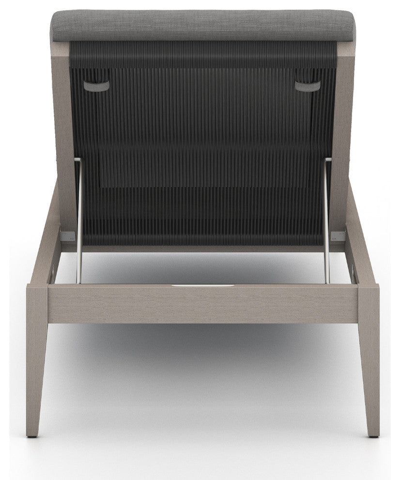 Sherwood Outdoor Chaise Lounge-Gry/Chrcl