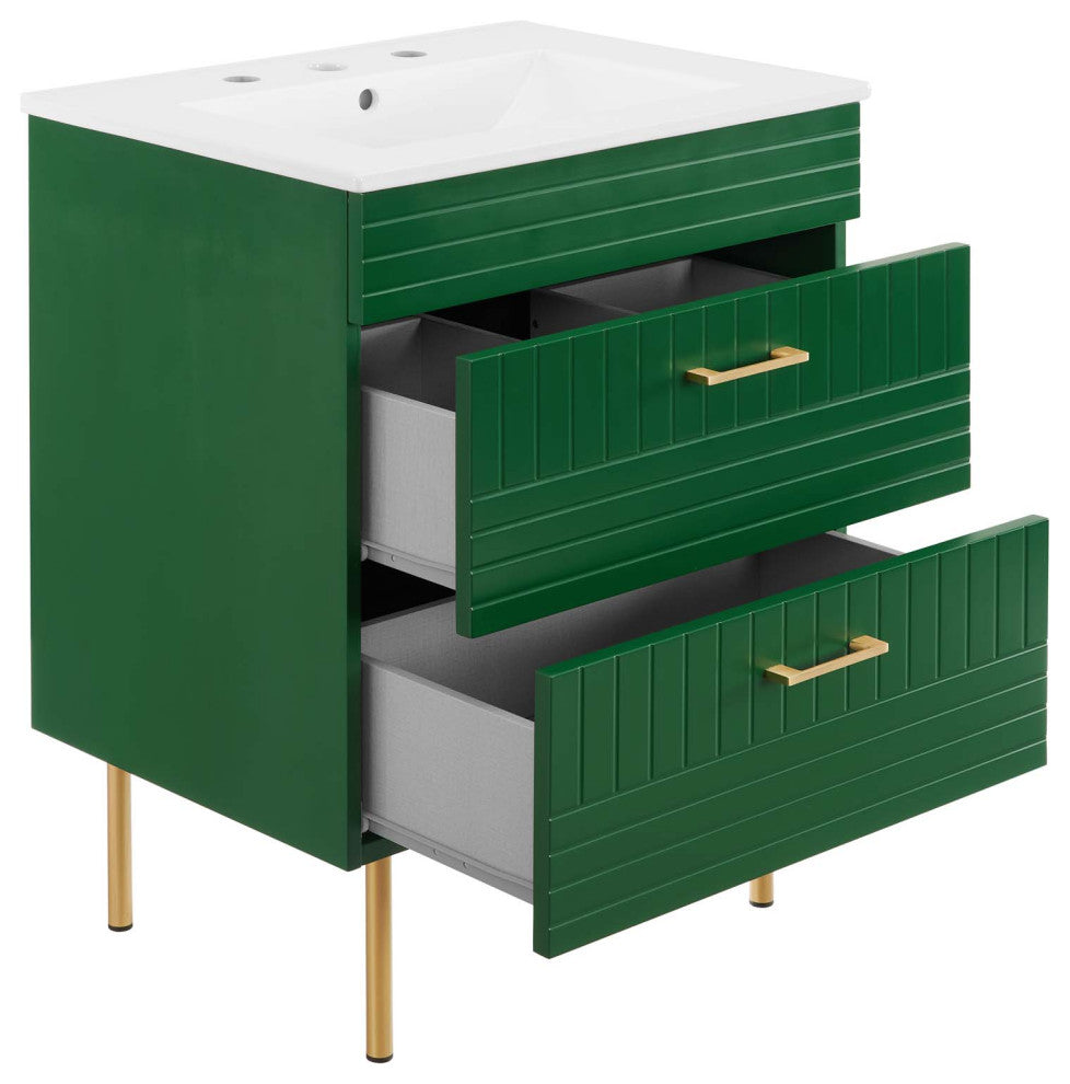 Daybreak 24" Bathroom Vanity, Green White