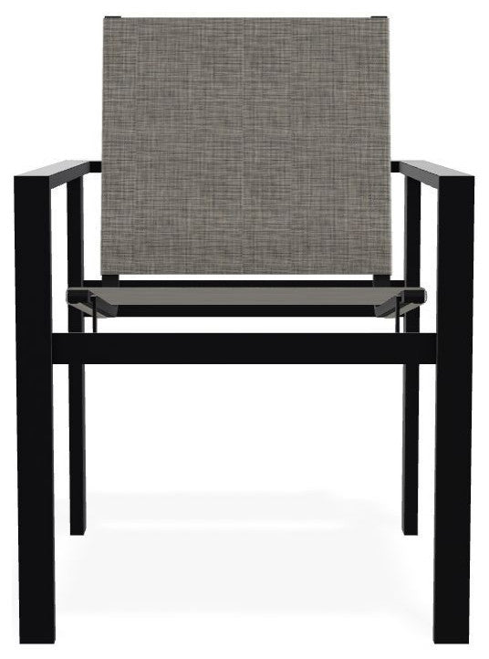 Tribeca Sling Outdoor Stackable Armchair, Storm/Black