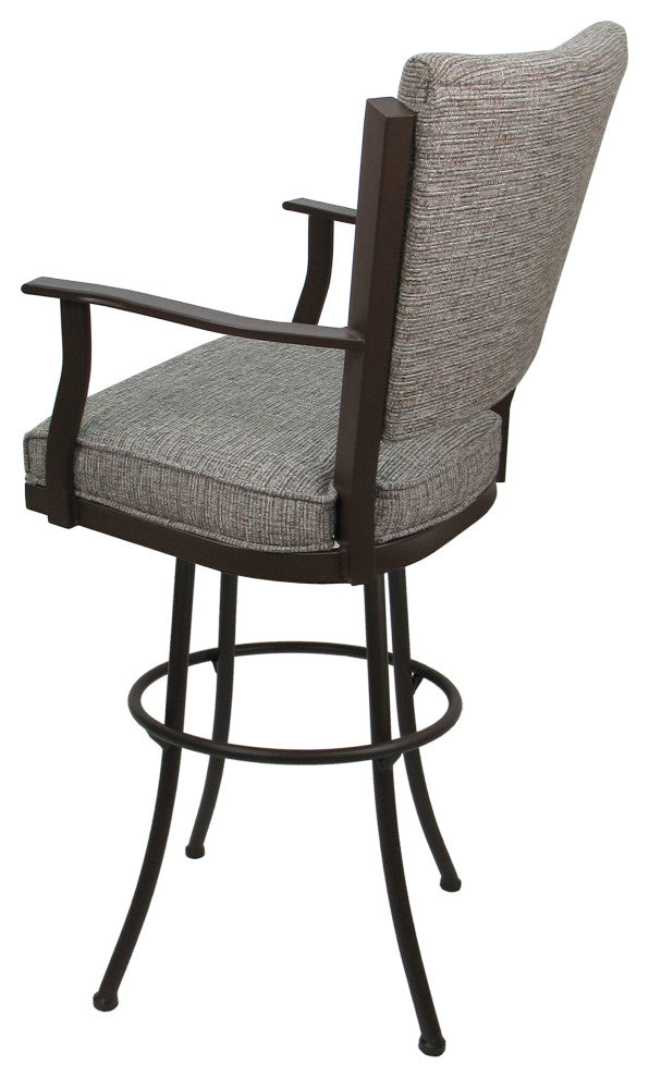 Montana Extra Tall 34", 35" Metal Bar Stool Noam Base, Jetty June Brown, 34"