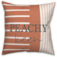 Peachy Keen Stripes Pillow 18x18 Spun Poly Pillow