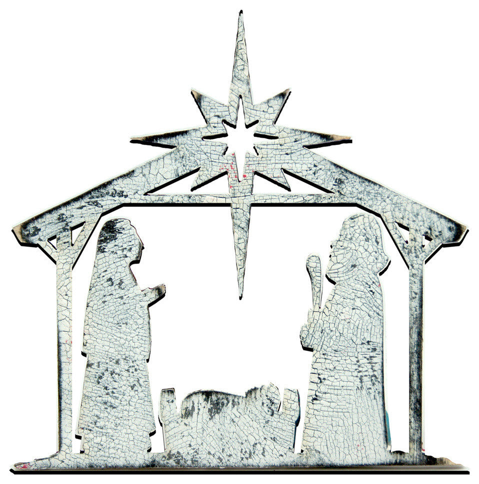 Nativity Holy Night Wooden Magnets Set of 3