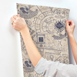 Blue Harry Potter Marauder's Map Peel & Stick Wallpaper