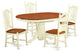 East West Furniture Avon 5-piece Wood Dining Room Set in Buttermilk and Cherry