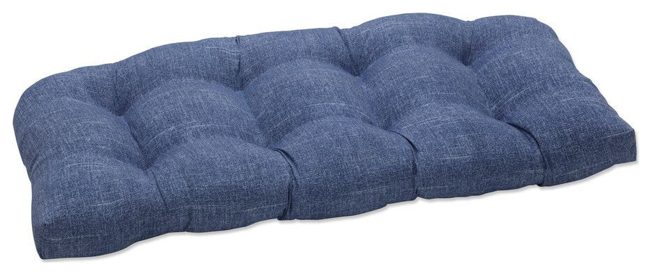 Tory Denim Wicker Loveseat Cushion