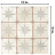 Harmonia Kings Star White Ceramic Floor and Wall Tile Sample