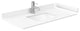 Beckett TK 42" Dark Gray Single Vanity,  Cultured Top, Gold Trim