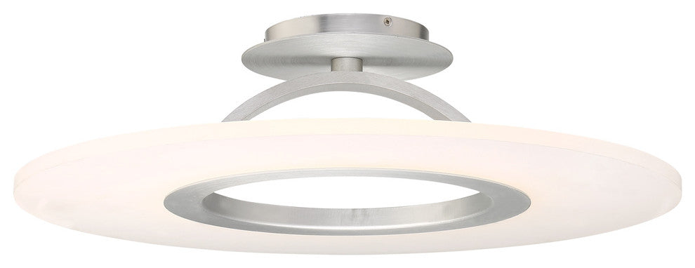 WAC Lighting Elektron 28" LED Convertible Semi-Flush Mount in Brushed Aluminum