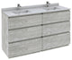 Fresca Formosa Floor Standing Bathroom Cabinet, Sage Gray, 58", Cabinet Only