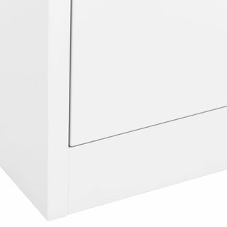 vidaXL Filing Cabinet Home Office File Cabinet Storage Cabinet White Steel