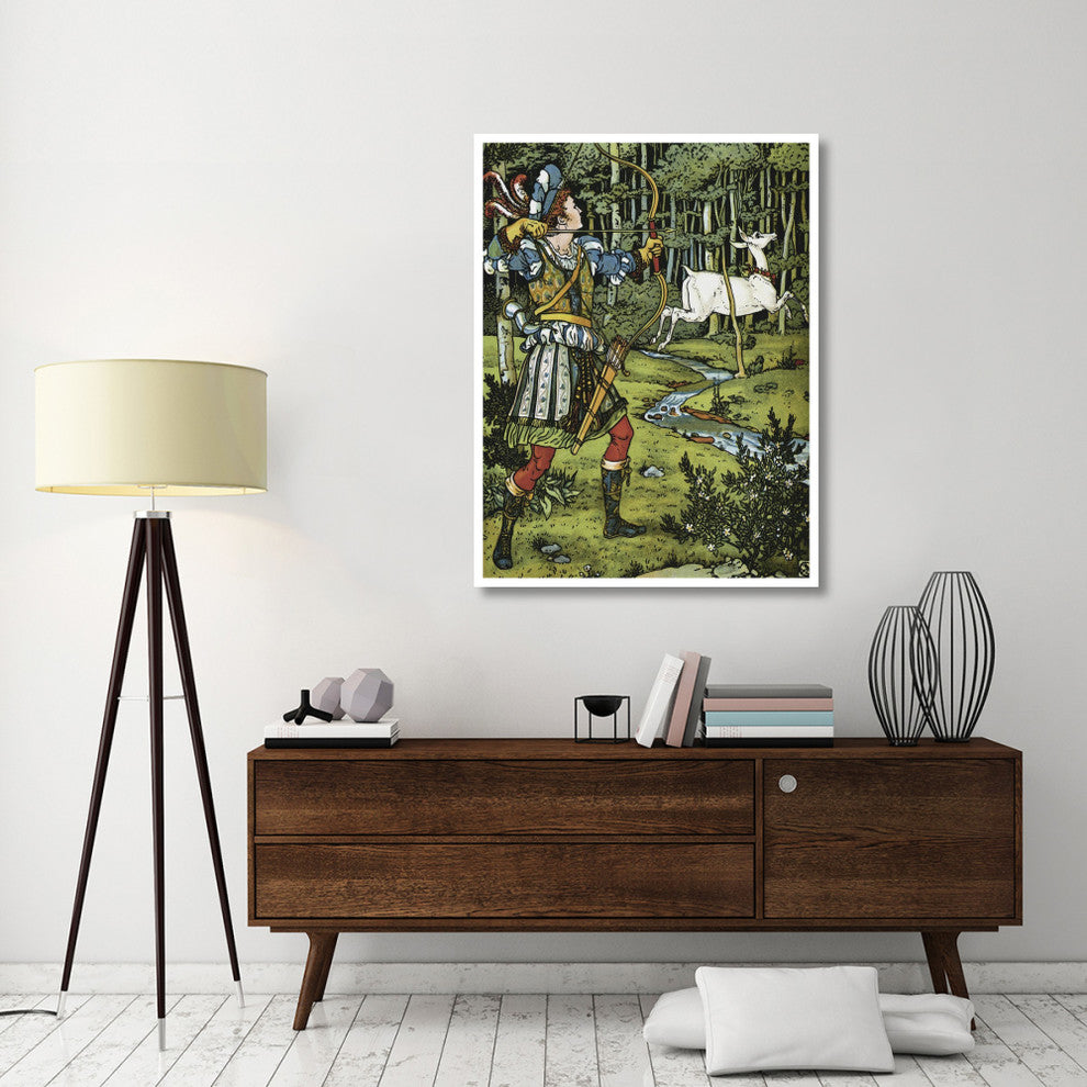 "Hind in the Wood - The Archer" Digital Paper Print by Walter Crane, 38"x50"