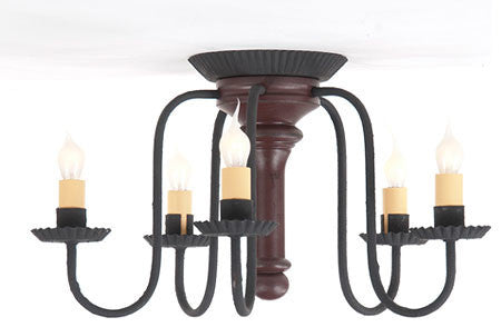 Berkshire Ceiling Light in Sturbridge Colors, Red