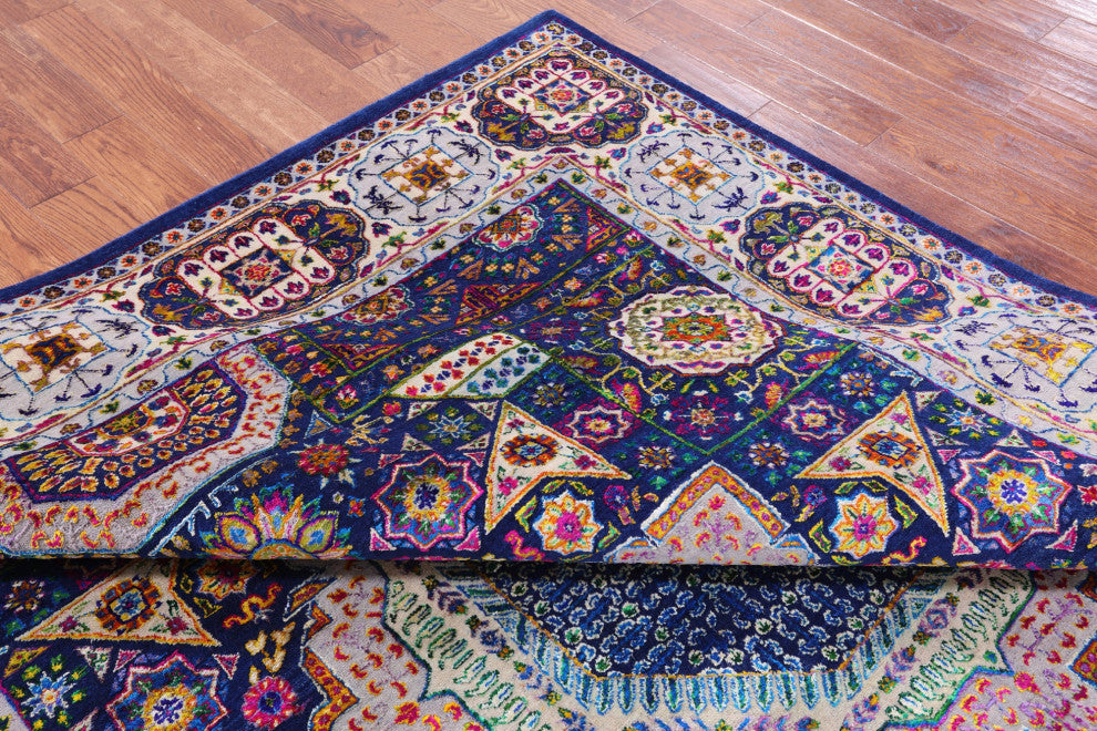 Wool & Silk Mamluk Hand Knotted Rug 7' 11" X 9' 9" - Q13718